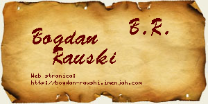 Bogdan Rauški vizit kartica